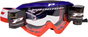 3450 Riot Roll Off Mounted Mx Goggles Blue, Red