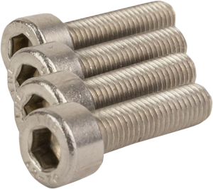 Replacement Screw Set For Clip-on Handlebars Silver, 1, nordicamoto.ro