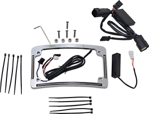Plug & Play Run/brake/turn Led Radius License Plate Frame Amber, Red, White, 1, nordicamoto.ro
