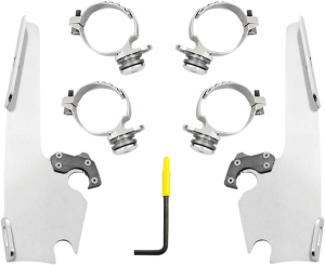Batwing Fairing Trigger-lock Mounting Kit Silver