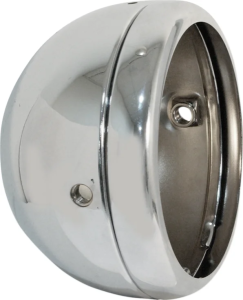 Lucas Style 5-3/4(r) Side Mount Headlight Shells Chrome
