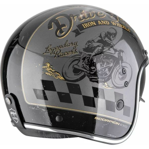 Casca open face SCORPION BELFAST EVO DRIVE FAST L Argintiu/Negru/Auriu, 3, nordicamoto.ro
