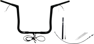 Plug & Play Ez Install 1-1/4(r) Flat Top Handlebar Kit Black, 2, nordicamoto.ro