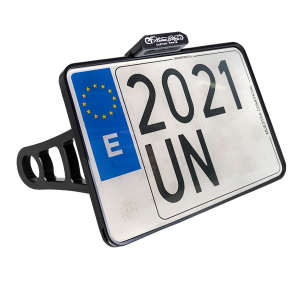 Side Mount License Plate Holder Black
