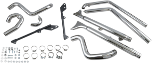 Fishtail True Dual Exhaust System Chrome