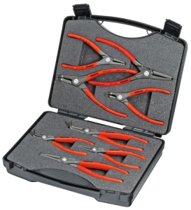 Precision Circlip Pliers Sets With 8 Parts Black, Red, 1, nordicamoto.ro