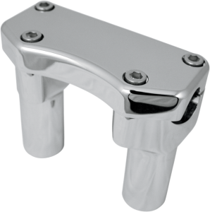 Handlebar Riser & Top Clamp Kit Silver