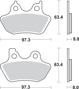 Plăcuțe de frână din metal sinterizat pentru Harley/Buell, 1, nordicamoto.ro