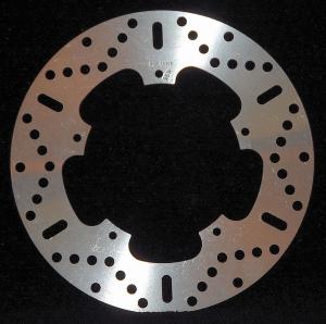 Round D-series Scooter Brake Rotor Silver, Stainless Steel, Zinc, 1, nordicamoto.ro