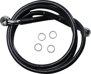 Extended Length Stainless Steel Brake Line Black, Vinyl Coated Oversize [+51 mm (2'')], 1, nordicamoto.ro