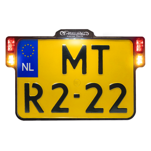 License Plate Holder 3-in-1 For Eu Countries Black