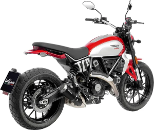 Tobă de eșapament LeoVince LV-10 Black Edition Slip-On pentru Ducati Scrambler 800, 3, nordicamoto.ro