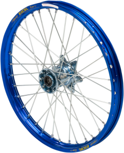 Elite Mx-en Wheel, Silver Spokes Blue, Silver