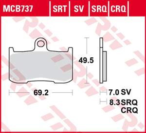 Srt Series Sindered Front Brake Pads