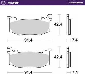 Roadpro Carbon Racing Brake Pads 