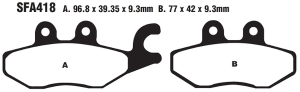 Sfa Series Organic Scooter Brake Pads
