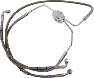 Cycleflex Extended Length Front Brake Line Kit Silver, Polished Oversize [+102 mm (4'')], 1, nordicamoto.ro