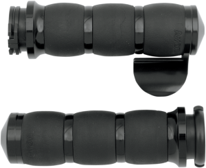 3-ring Velvet Air Grips Black, 1, nordicamoto.ro
