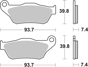 Hf Street Ceramic Organic Brake Pads, 1, nordicamoto.ro