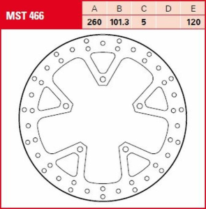Disc de frână fix, rotund, 250–299 mm, 1, nordicamoto.ro