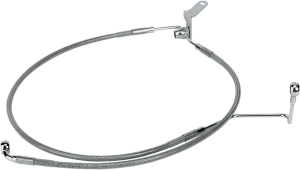 Extended Length Stainless Steel Brake Line Kit Silver, Clear-coated Oversize [+76 mm (3')], 1, nordicamoto.ro
