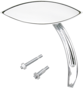 3-d Cat Eye Mirror Polished Chrome, 2, nordicamoto.ro