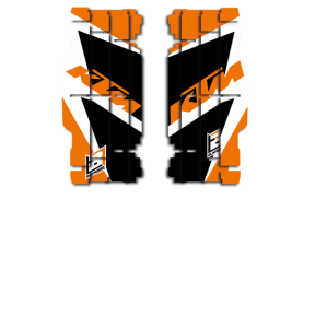 Rad Louver Decals Black, Orange, White