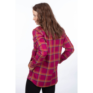 Cămașă flanel damă  Klim Kinsey Midweight Raspberry Radiance - Golden Brown (Non-Current), 7, nordicamoto.ro