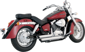 Shortshots Staggered Exhaust System Chrome, 1, nordicamoto.ro