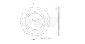Pinion standard spate 520 negru, 2, nordicamoto.ro