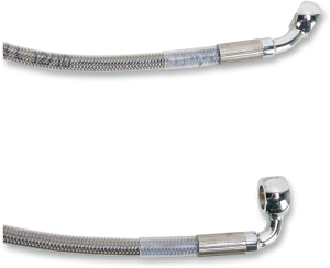 Extended Length Stainless Steel Brake Line Kit Silver, Clear-coated Oversize [+102 mm (4'')], 2, nordicamoto.ro