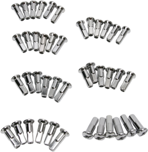 Replacement Nipples For Spoke Set Silver, Chrome