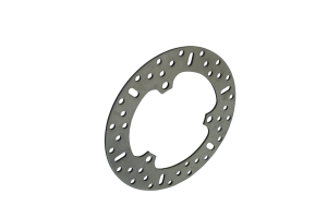 Round D-series Scooter Brake Rotor Silver, Stainless Steel