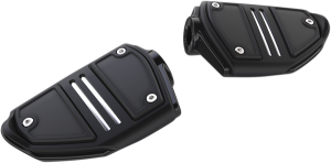 Twin Rail Footrests Black