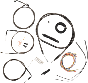Complete Midnight Braided Handlebar Cable/brake Line Kit Black