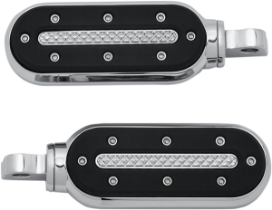Heavy Industry Footpegs Silver, Black