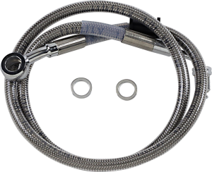 Extended Length Stainless Steel Brake Line Silver, Clear-coated Oversize [+102 mm (4'')], 1, nordicamoto.ro