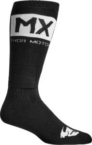Sosete Thor MX Solid Black/White
