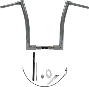 1-1/2(r) Ez Install Flat Top Handlebar Kit Silver, 1, nordicamoto.ro