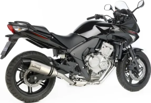 Tobă de eșapament LeoVince LV One Evo Slip-On pentru Honda – Oțel inoxidabil, Titanium Look, 4, nordicamoto.ro