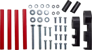 Radiator Braces Aluminum, Red, Silver, 8, nordicamoto.ro
