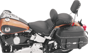 Studded Sport Solo Seat With Backrest Black