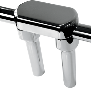Hefty Handlebar Riser & Top Clamp Kit Silver, 1, nordicamoto.ro