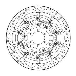 Halo Series Floating Rotor Black, Silver, Stainless Steel