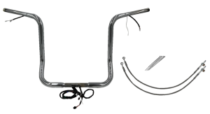 Plug & Play Ez Install 1-1/4(r) Round Top Handlebar Kit Silver, 3, nordicamoto.ro