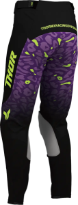 Pantaloni Launchmode pentru femei, cu model în pete, negru-violet, 4, nordicamoto.ro