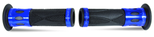 Single Density Grips Anodized, Black, Blue, 1, nordicamoto.ro