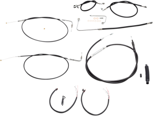 Complete Black Vinyl Braided Handlebar Cable/brake Line Kit Black