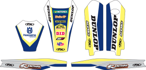 Trim Kit Graphics Blue, White, Yellow, 1, nordicamoto.ro