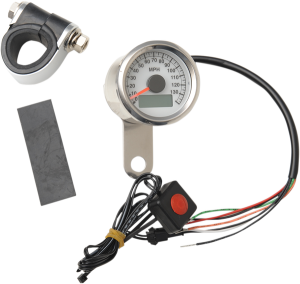 Programmable Mini Electronic Speedometer With Odometer/tripmeter White